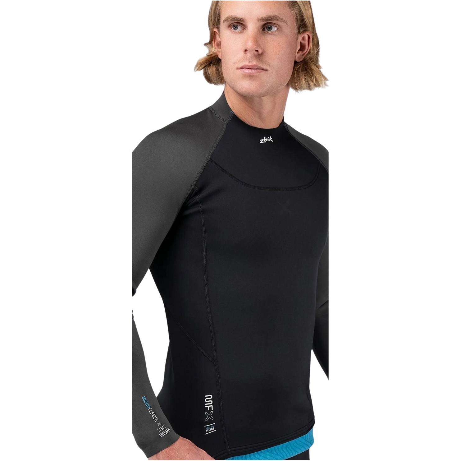 2026 Zhik Mens Microfleece X Neoprene Wetsuit Top DTP-0580-BLK - Black